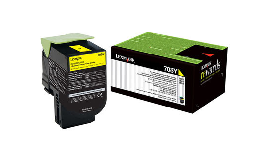 заправка картриджа lexmark 708y (70c80y0)